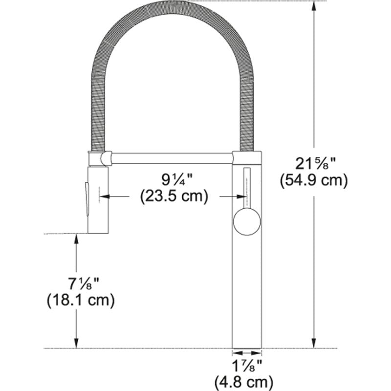Pescara Single-Handle Pre-Rinse Kitchen Faucet in Polished Chrome