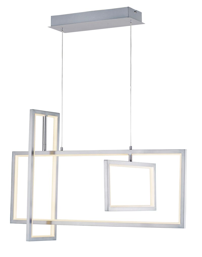 Link 15.5' 3 Light Linear Pendant in Satin Nickel