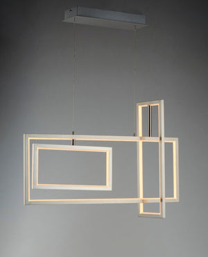 Link 15.5' 3 Light Linear Pendant in Satin Nickel
