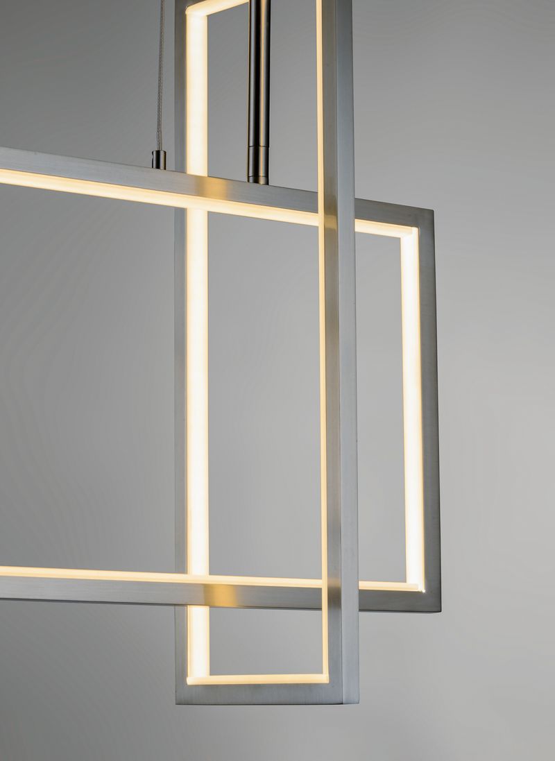 Link 15.5' 3 Light Linear Pendant in Satin Nickel