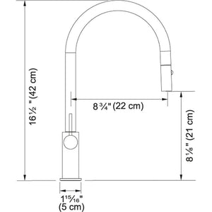 Ambient Single-Handle Kitchen Faucet in Polished Chrome - 16.5'