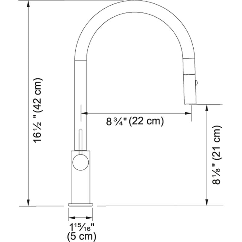Ambient Single-Handle Kitchen Faucet in Polished Chrome - 16.5'