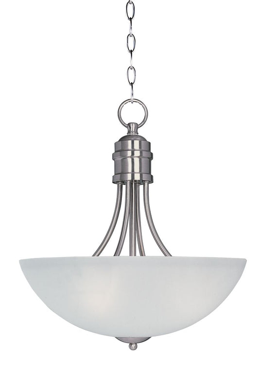 Logan 15.5" 3 Light Inverted Bowl Pendant in Satin Nickel