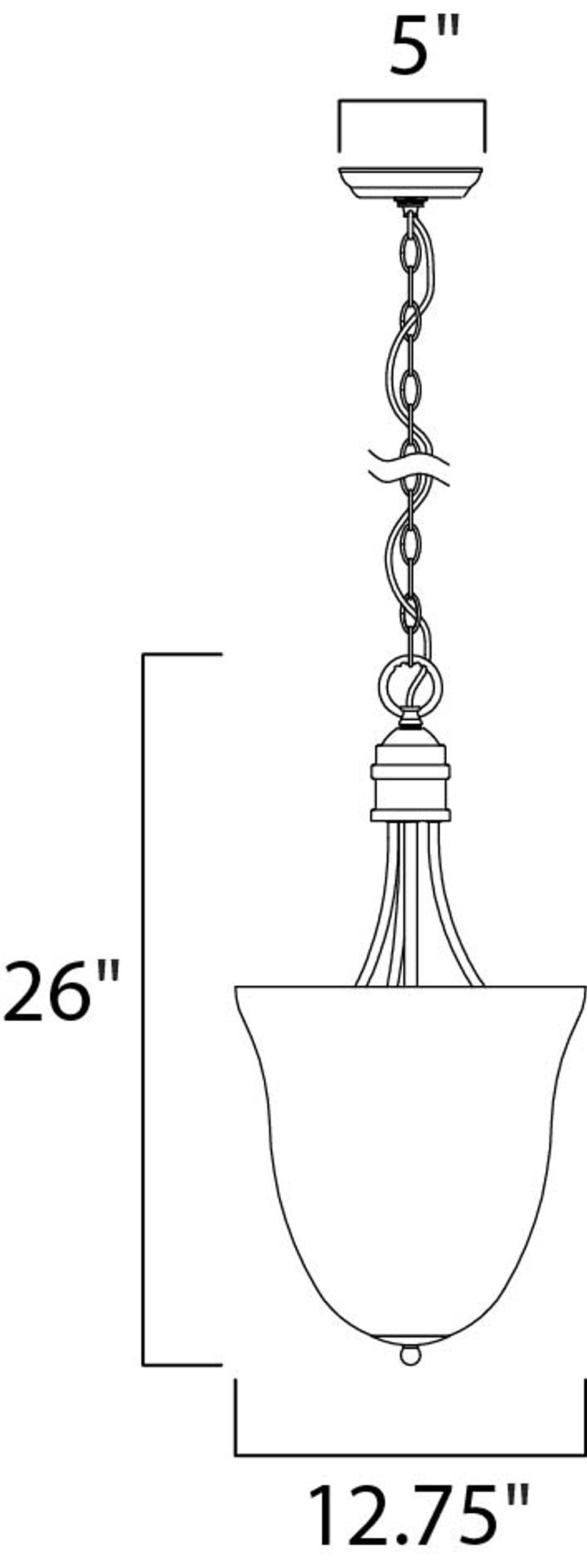 Logan 12.75' 3 Light Entry Foyer Pendant in Oil Rubbed Bronze