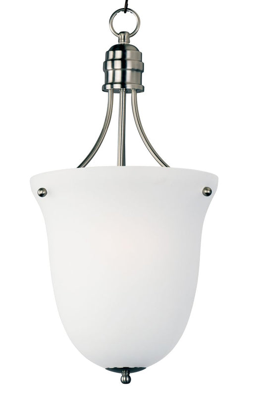 Logan 12.75" 3 Light Entry Foyer Pendant in Satin Nickel