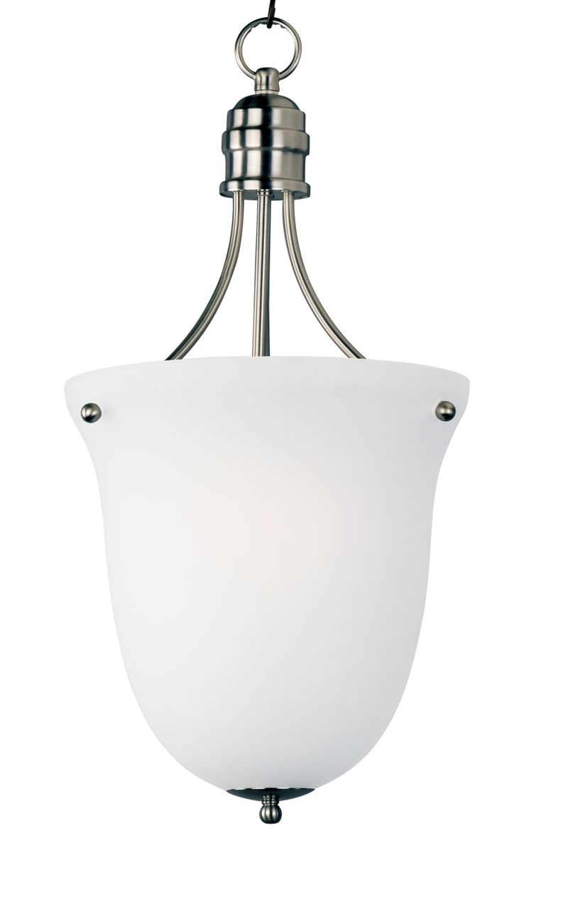 Logan 12.75' 3 Light Entry Foyer Pendant in Satin Nickel