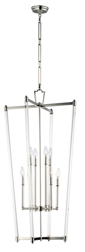 Lucent 21.25' 8 Light Chandelier in Polished Nickel