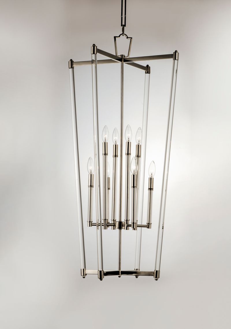 Lucent 21.25' 8 Light Chandelier in Polished Nickel