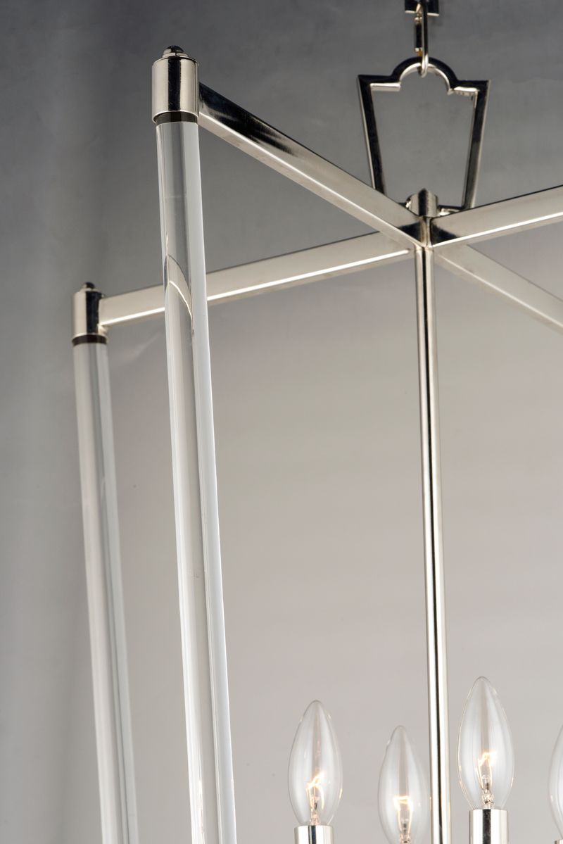 Lucent 21.25' 8 Light Chandelier in Polished Nickel