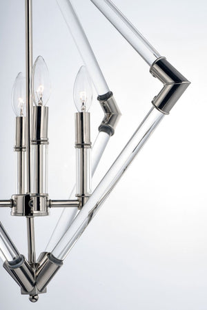 Lucent 24' 4 Light Entry Foyer Pendant in Polished Nickel