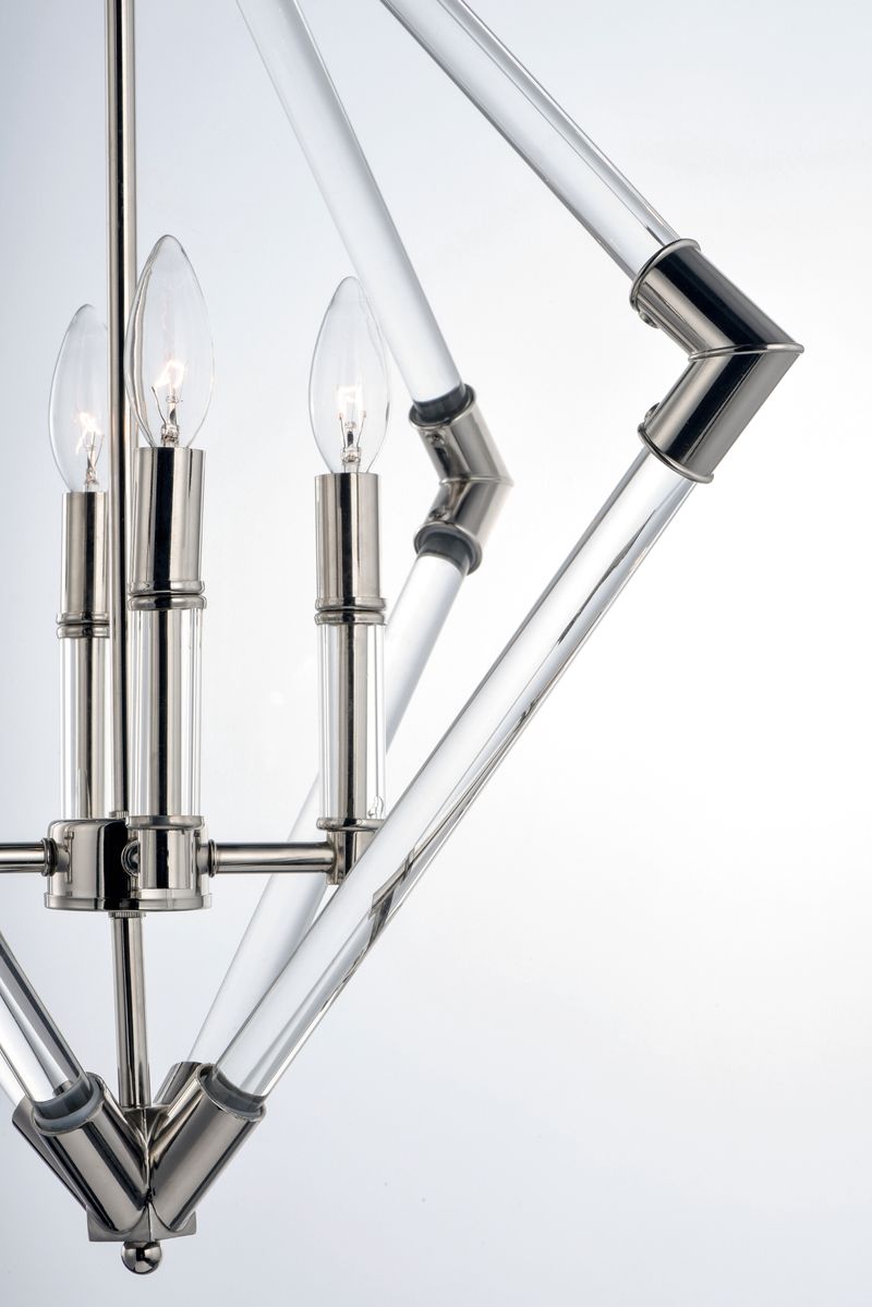 Lucent 24' 4 Light Entry Foyer Pendant in Polished Nickel