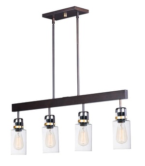 Magnolia 5' 4 Light Multi-Light Pendant in Bronze and Gold