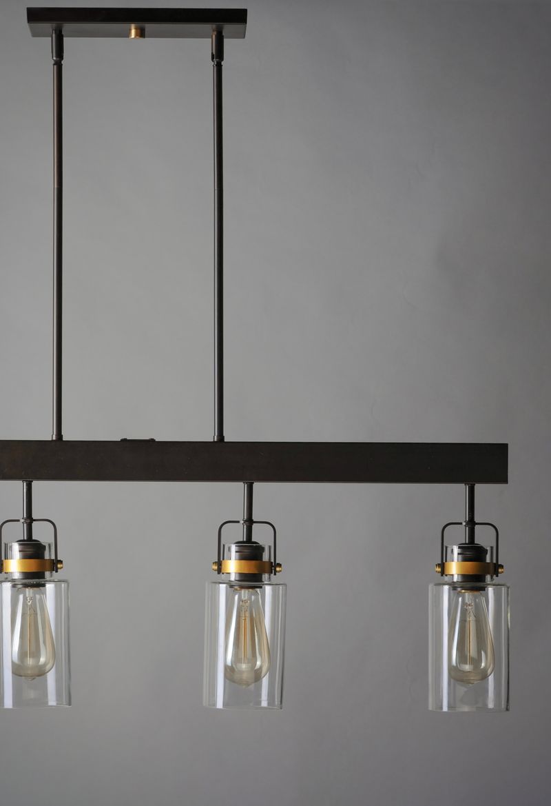 Magnolia 5' 4 Light Multi-Light Pendant in Bronze and Gold