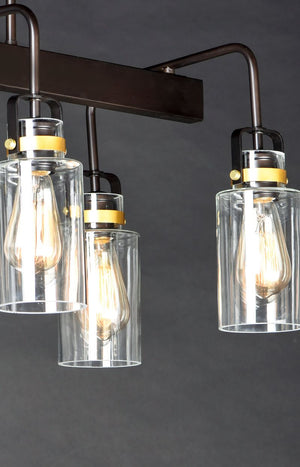 Magnolia 15' 6 Light Multi-Light Pendant in Bronze and Gold