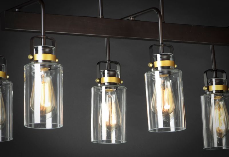 Magnolia 15' 6 Light Multi-Light Pendant in Bronze and Gold
