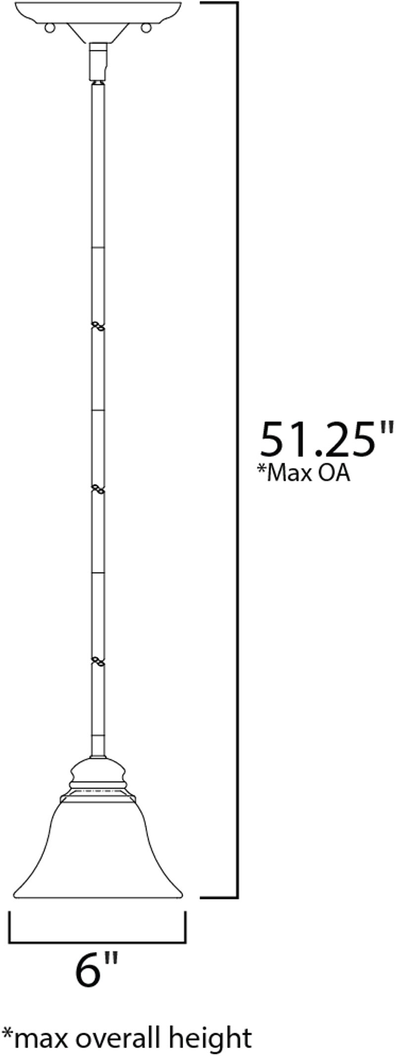 Malaga 6' Single Light Mini-Pendant in Satin Nickel with Frosted Glass Finish