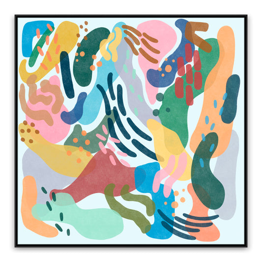 Brightly Graphic on Matte Canvas By Teague Studios - 23" x 23"