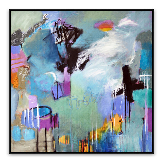 Freeing the Ties that Bind You Painting on Matte Canvas By Linda O'Neill - 23" x 23"
