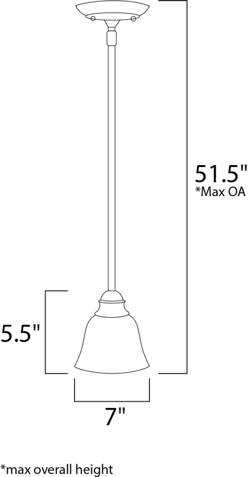 Manor 7' Single Light Mini-Pendant in Oil Rubbed Bronze
