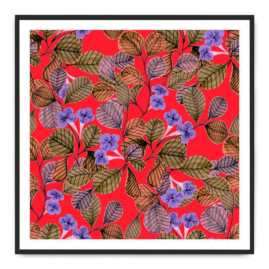 Wild Violets Painting on Photo Paper By Teague Studios - 19" x 19"
