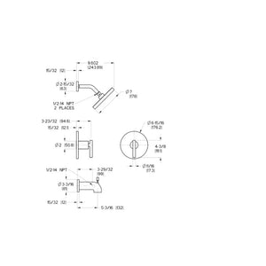 Contempra Single-Handle Tub & Shower Faucet in Matte Black