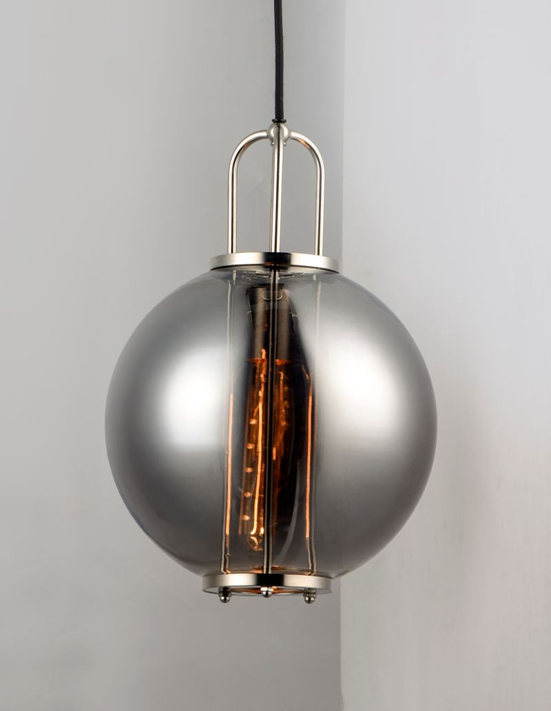 Minaret 10.5' Single Light Pendant in Polished Nickel