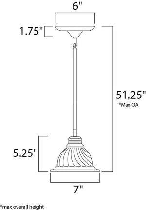 Mini-Pendants 7' Single Light Mini-Pendant in Satin Nickel