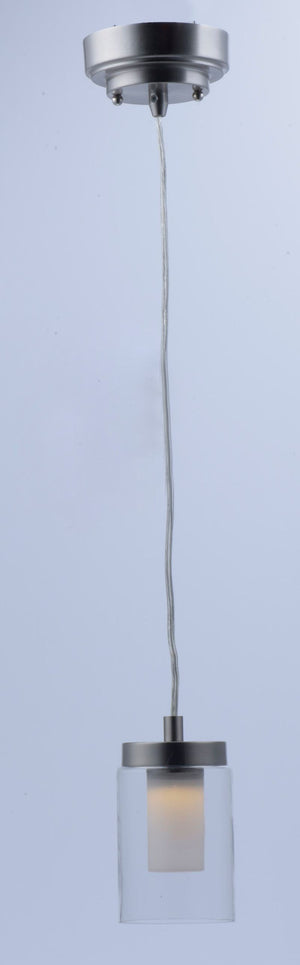 Mod 4' Single Light Mini-Pendant Single Pendant in Satin Nickel
