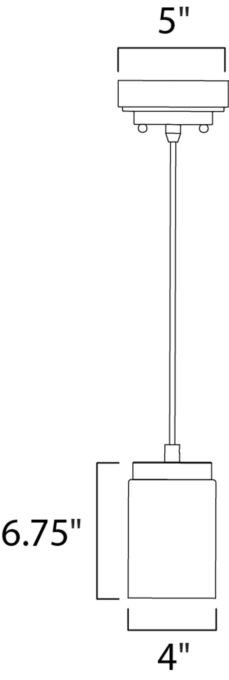 Mod 4' Single Light Mini-Pendant Single Pendant in Satin Nickel