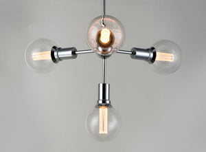 Molecule 24' 4 Light Linear Pendant Chandelier in Polished Chrome