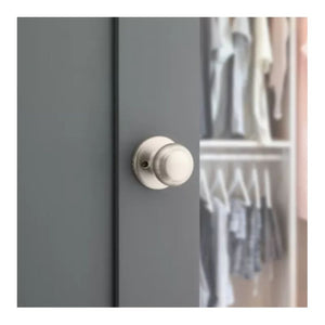 Cove Half Dummy Door Knob in Satin Nickel