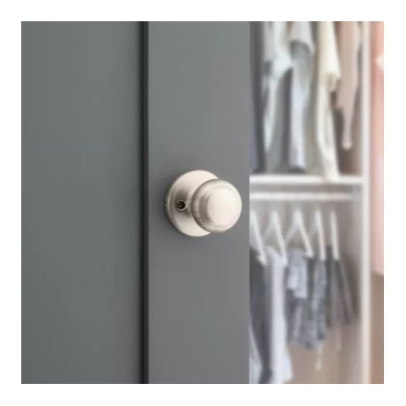 Cove Half Dummy Door Knob in Satin Nickel