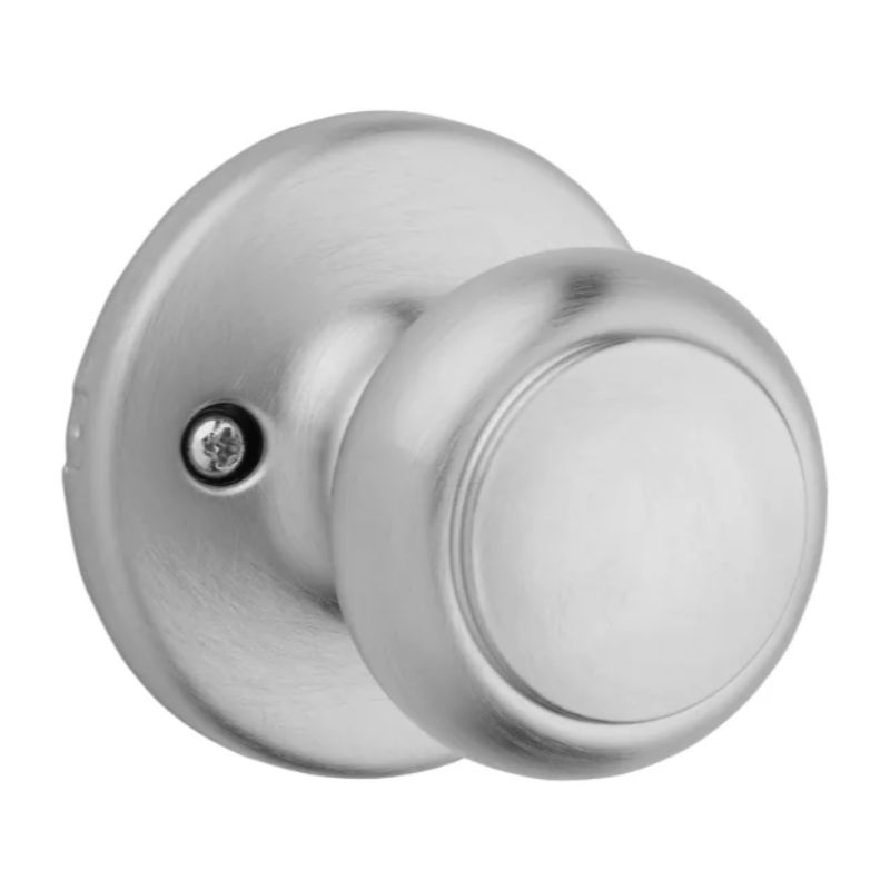 Cove Half Dummy Door Knob in Satin Chrome