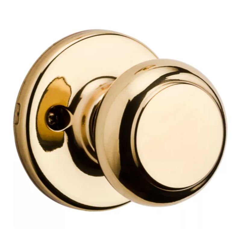 Cove Half Dummy Door Knob in Polished Brass