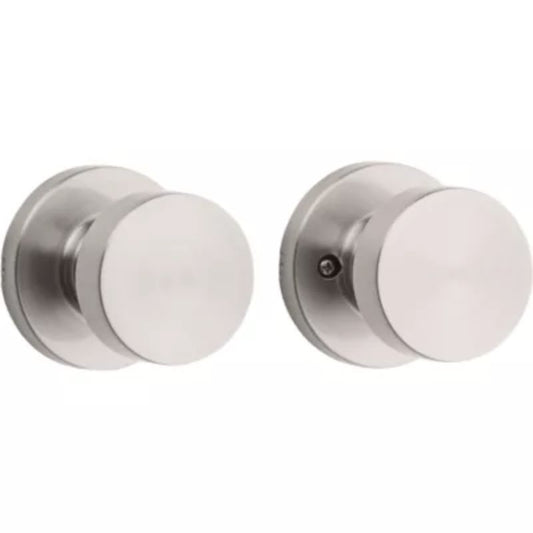 Pismo Round Passage Door Knob in Satin Nickel - 6 Way Adjustable Latch