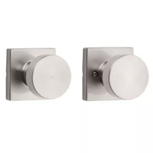 Pismo Square Passage Door Knob in Satin Nickel - 6 Way Adjustable Latch