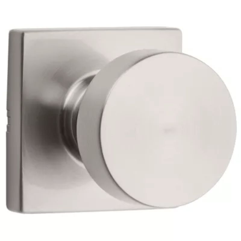 Pismo Square Passage Door Knob in Satin Nickel - 6 Way Adjustable Latch