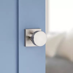 Pismo Square Passage Door Knob in Satin Nickel - 6 Way Adjustable Latch