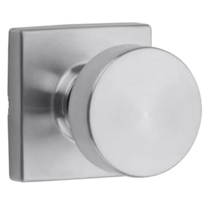 Pismo Square Passage Door Knob in Satin Chrome - 6 Way Adjustable Latch
