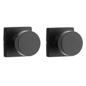 Pismo Square Passage Door Knob in Iron Black - 6 Way Adjustable Latch