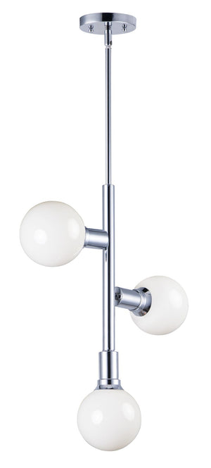 Molecule 17' 3 Light Single Pendant in Polished Chrome