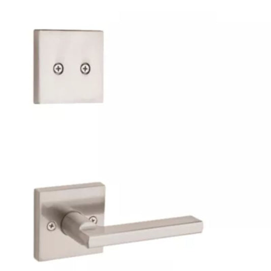 Halifax Square Dummy Interior Trim Handle Set in Satin Nickel