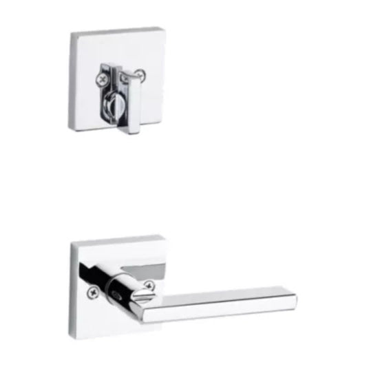Halifax Square Interior Trim Handle Set in Polished Chrome