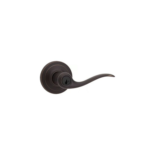 Tustin Keyed Entry Lever in Venetian Bronze - 6 Way Adjustable Latch