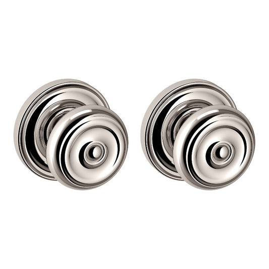 Colonial Passage Knob in Lifetime Polished Nickel