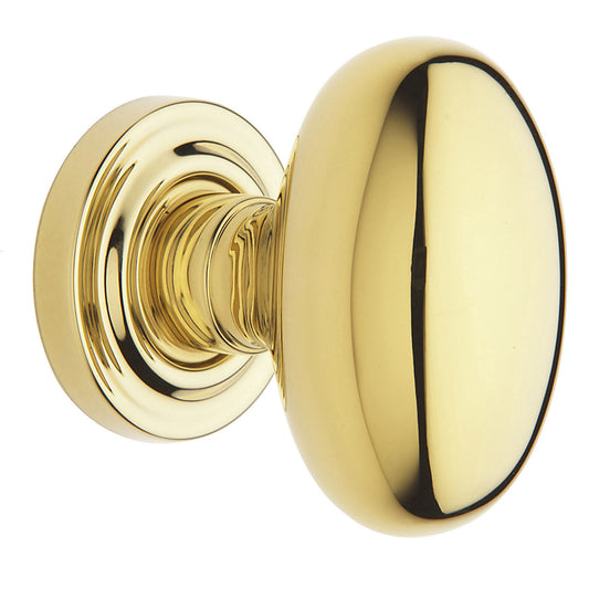 Egg Half Dummy Knob in Lifetime Polished Brass