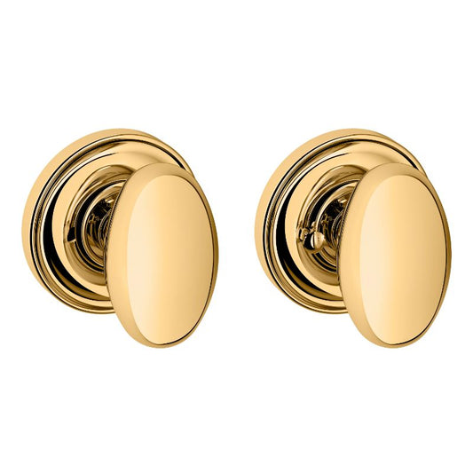 Egg Privacy Knob in Non-Lacquered Brass