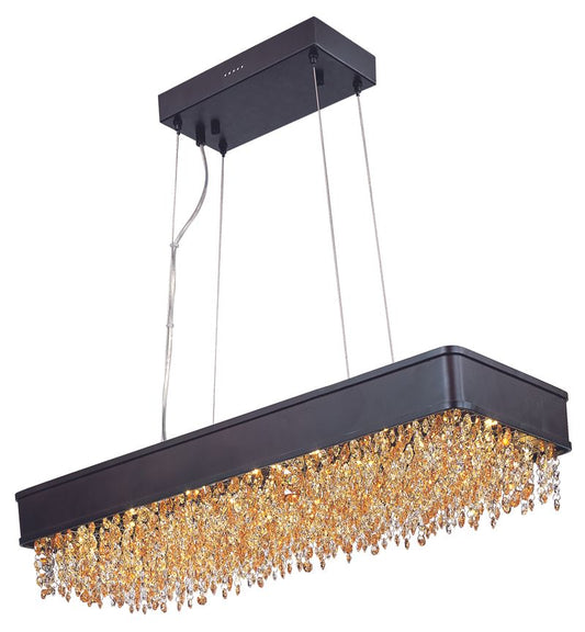 Mystic 12" 22 Light Linear Pendant in Bronze