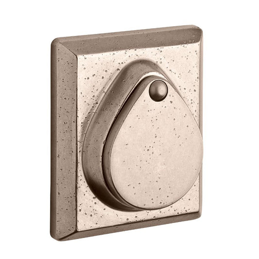 Rustic Square Deadbolt in White Bronze
