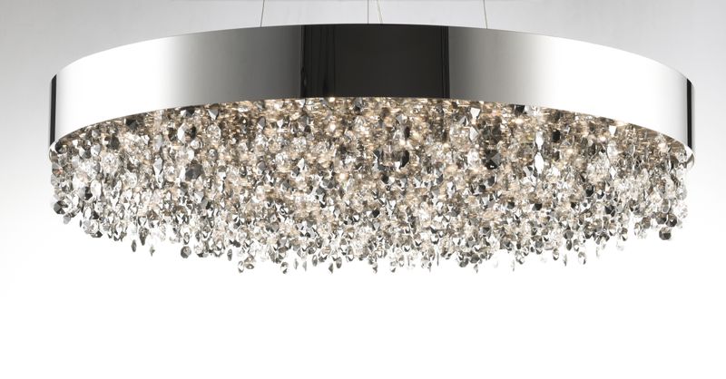 Mystic 30' 22 Light Single Pendant in Polished Chrome